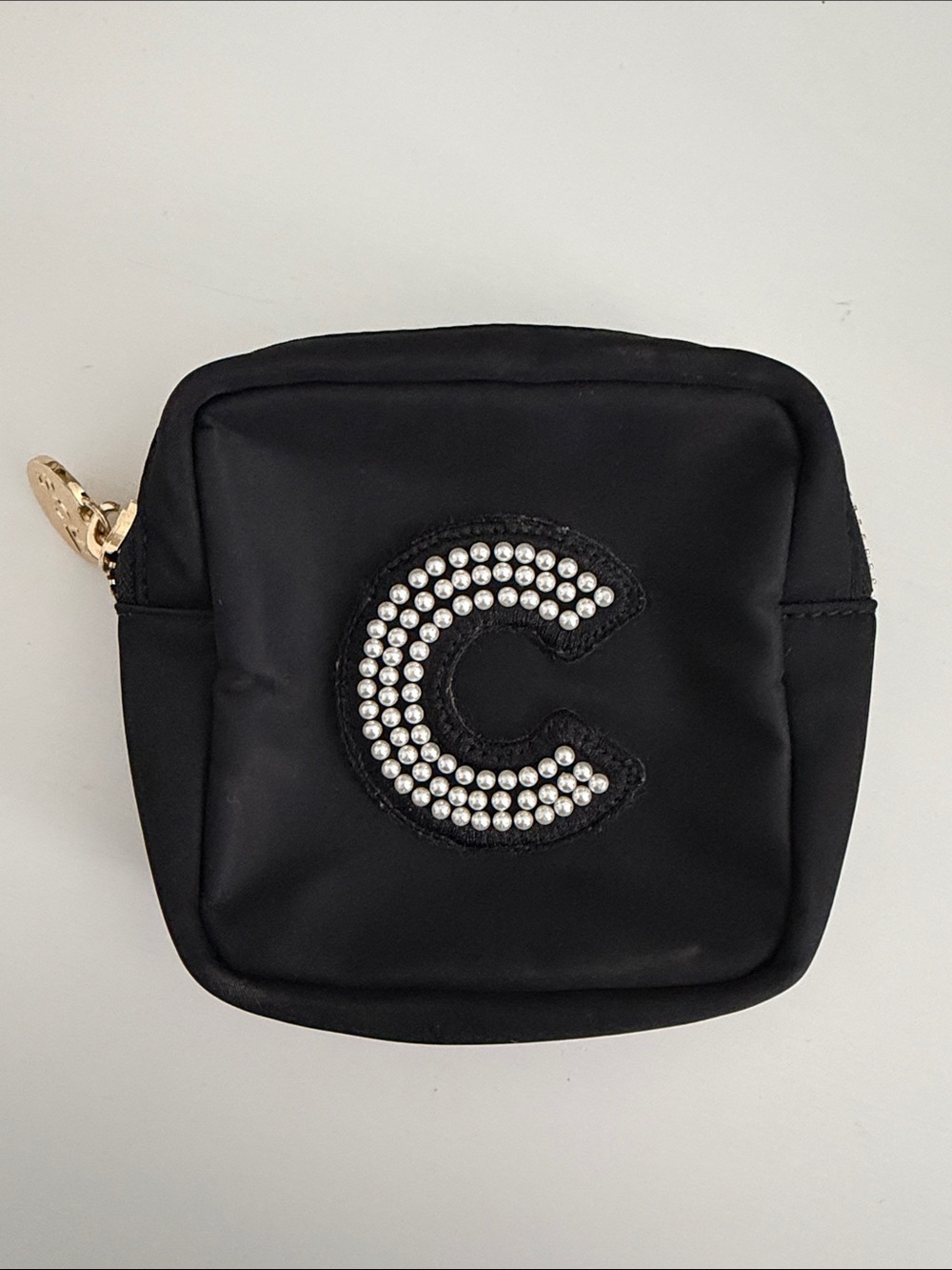Stoney Clover Noir Pouch with Pearl 'C' Patch